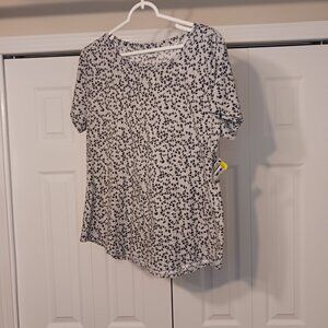 3/$18 - Sonoma Black/Gray Short Sleeve Top Size L